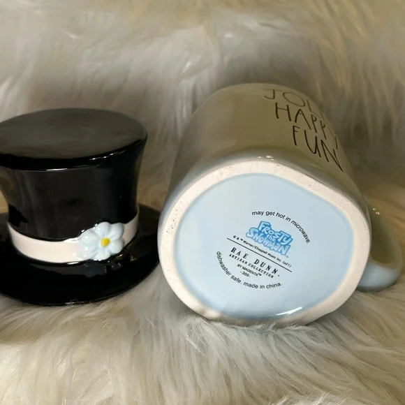 Rae Dunn Jolly Happy Fun Mug with Top Hat Toppet - Picture 3 of 4